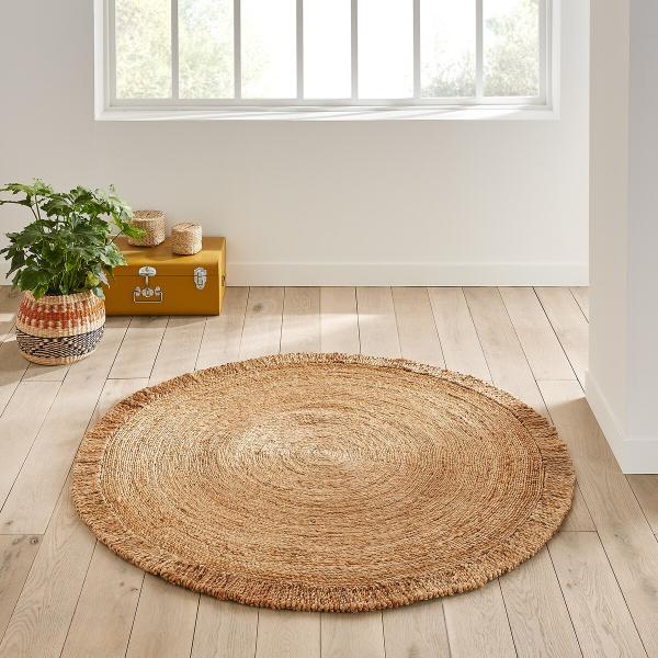 Le tapis circulaire jute naturel 120 cm de diamètre